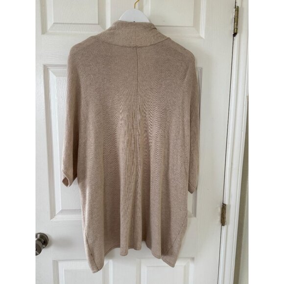 Leith Womens M Open Front Draped Cardigan Tan EUC - Picture 6 of 11